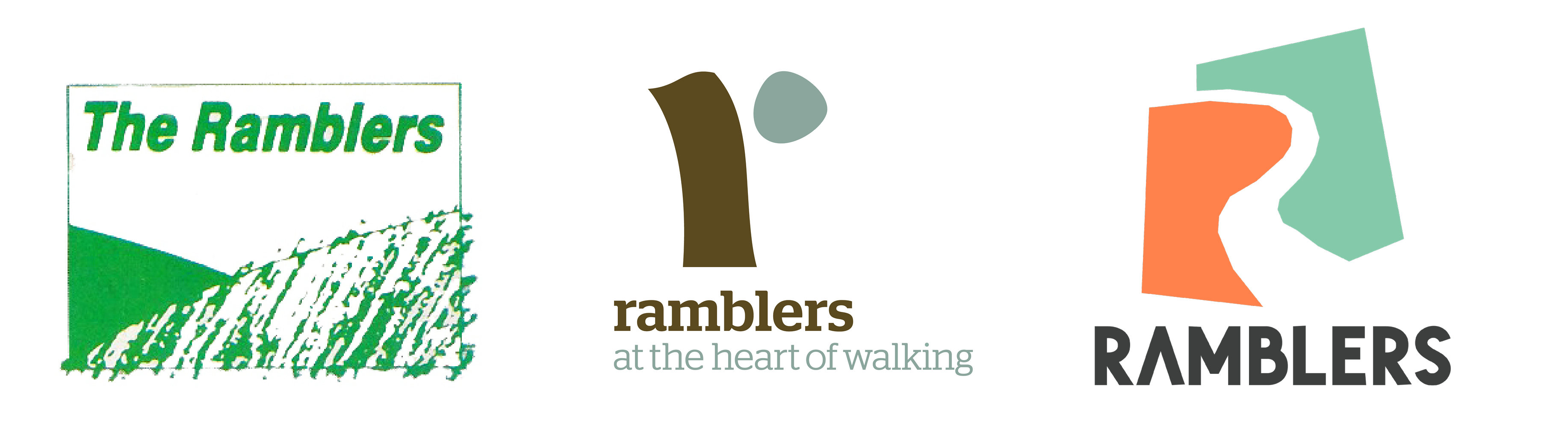 Three Ramblers logos from different eras