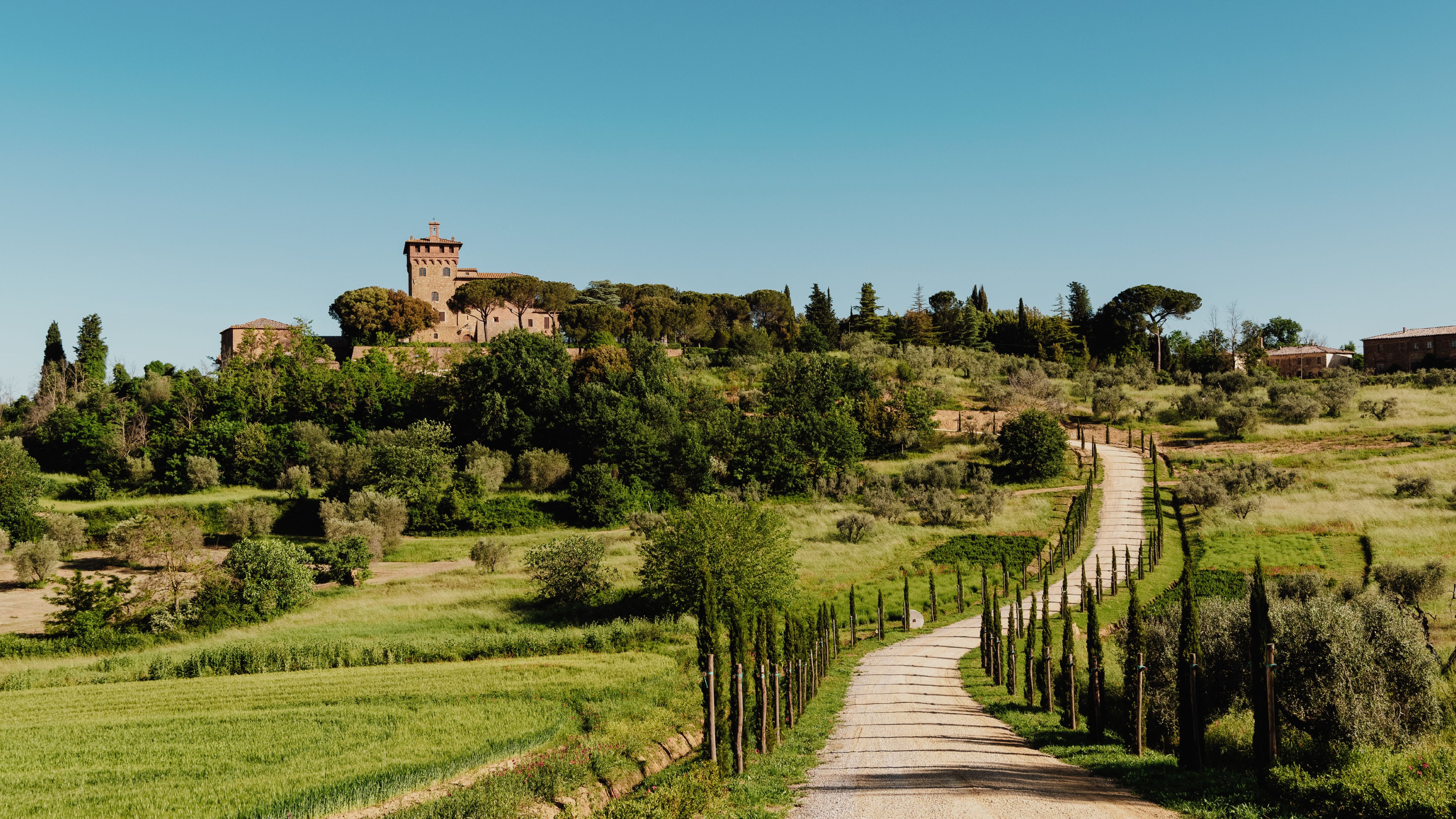 The historic hilltop town of Volterra, Italy