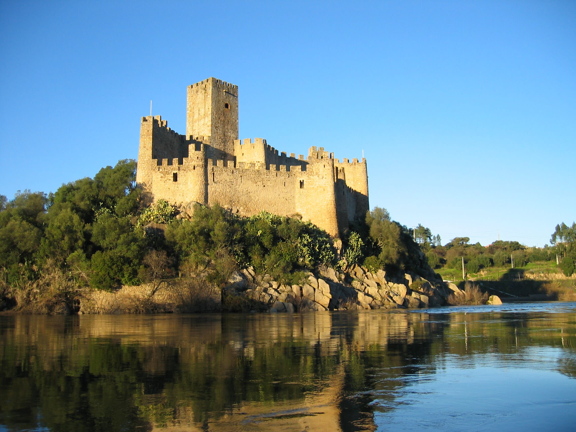 Almourol Castle on the Tagus River, Portugal
