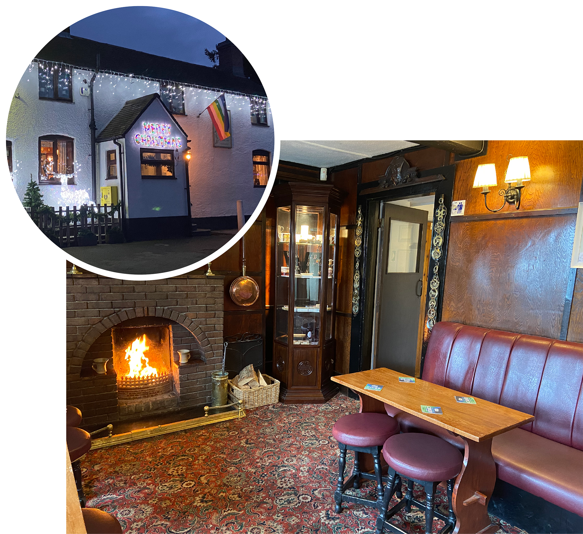 Interior and exterior of The Stiperstones Inn, Stiperstones, Shropshire