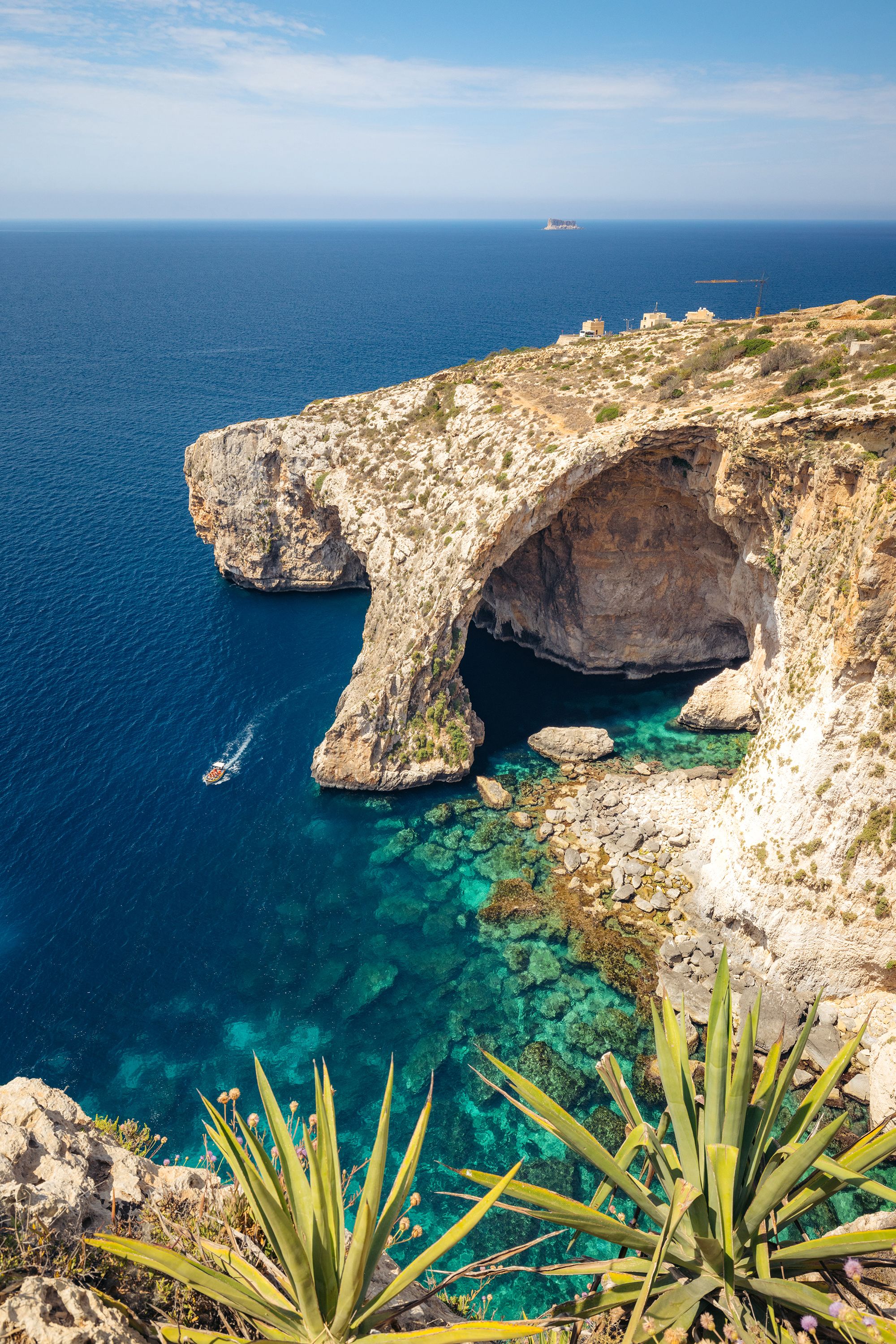 Rocky beach scene in Malta