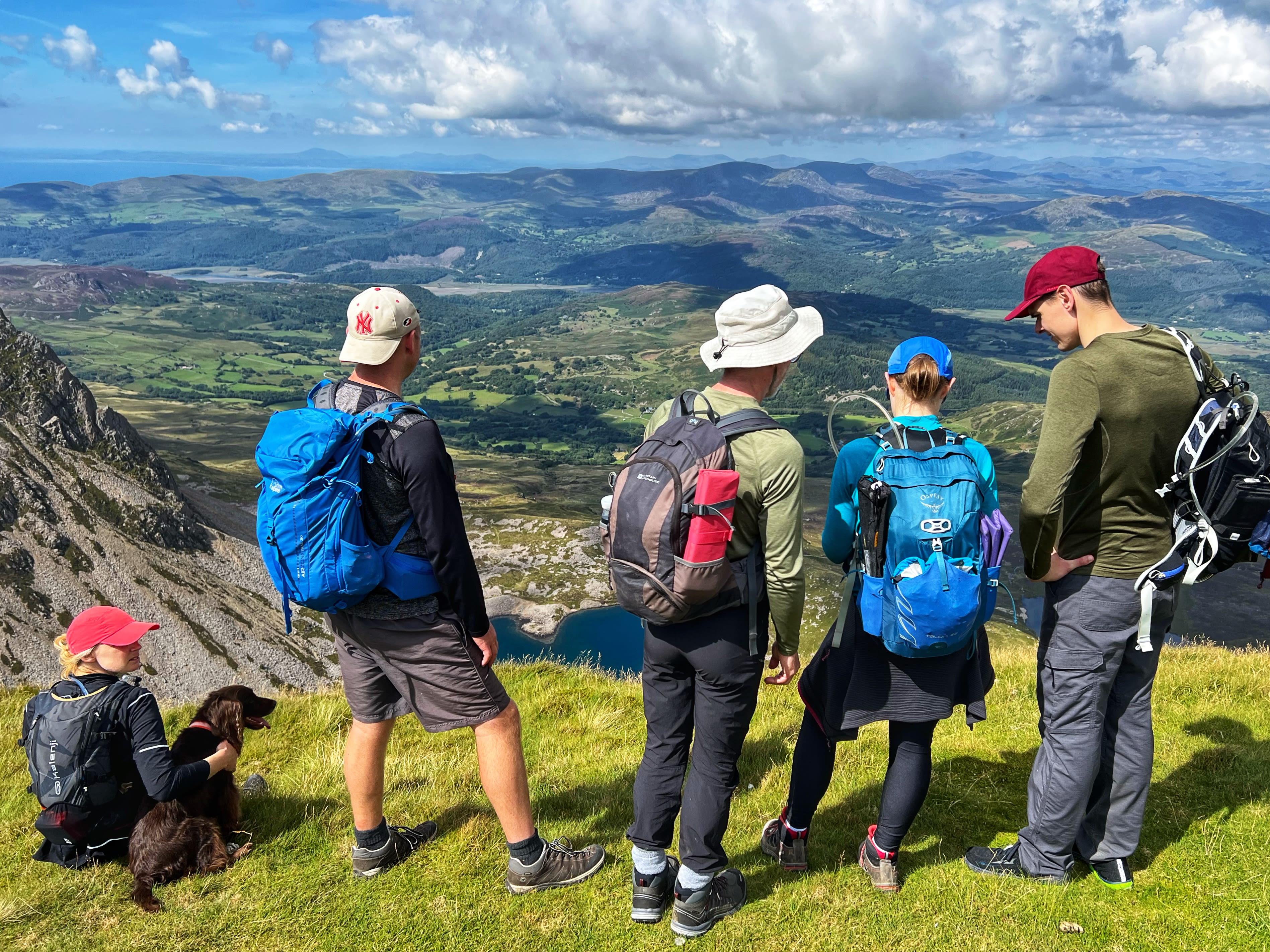 Family overlooking a view