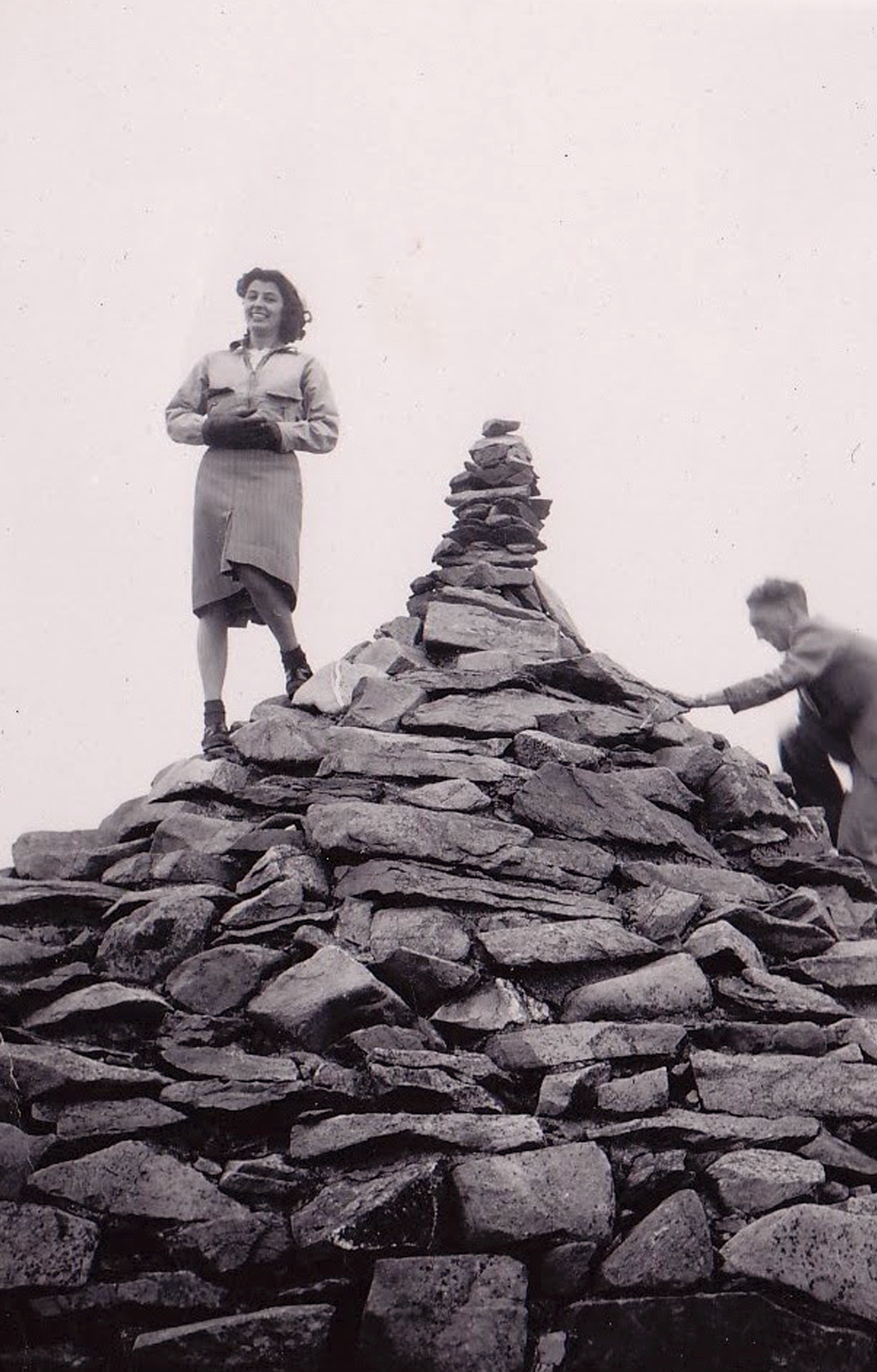 Couple in 1948 at Selworthy Beacon, Exmoor