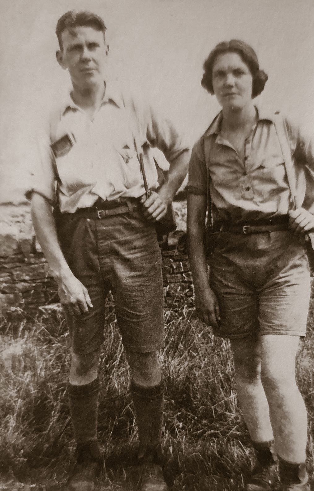 Joe and Wyn in St Helier, Jersey, in 1929
